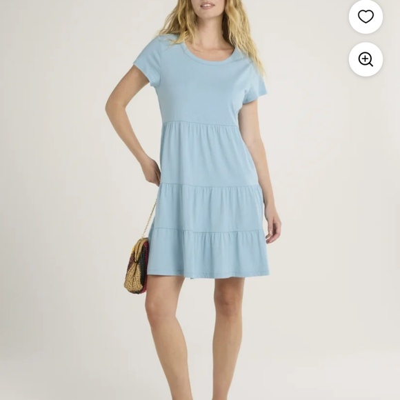 Time and Tru Women’s Caspian BlueTiered Dress Size Large NEW - Picture 3 of 5